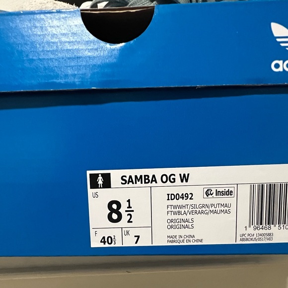 Cute Spring Adidas Samba OG women’s size 8.5. ID0492 green and white - Picture 10 of 11